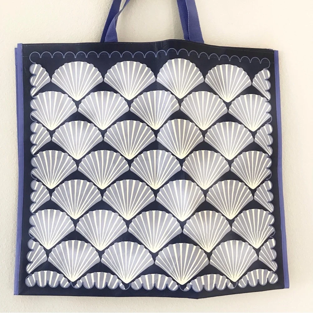 Shell Print Reusable Shopper Tote Bag
